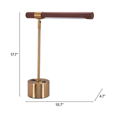 KIPPY TABLE LAMP BROWN & BRASS