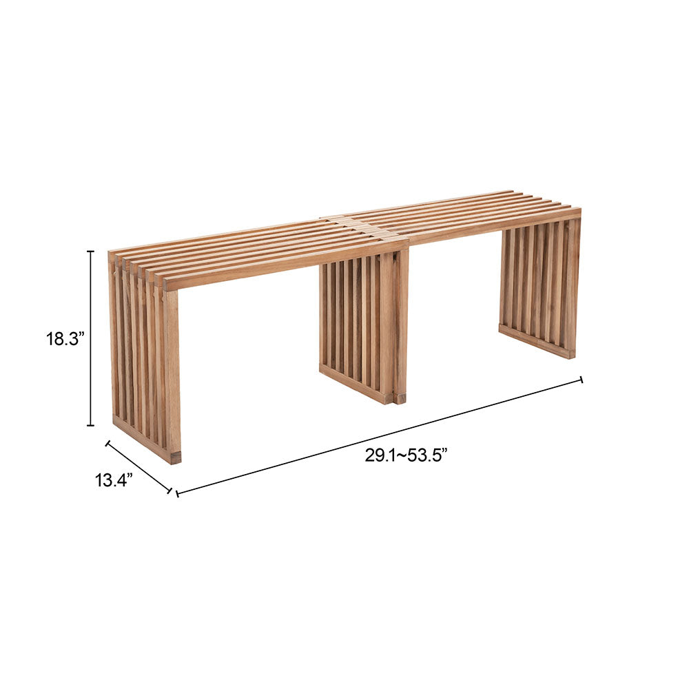 RIVIERA EXTENDABLE BENCH NATURAL