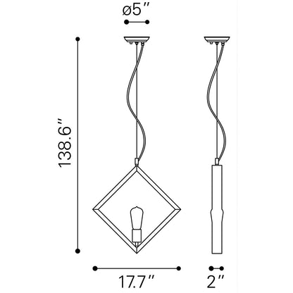 ROTORURA CEILING LAMP RUST