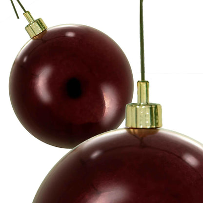 DARK RED BURGUNDY BALL ORNAMENTS