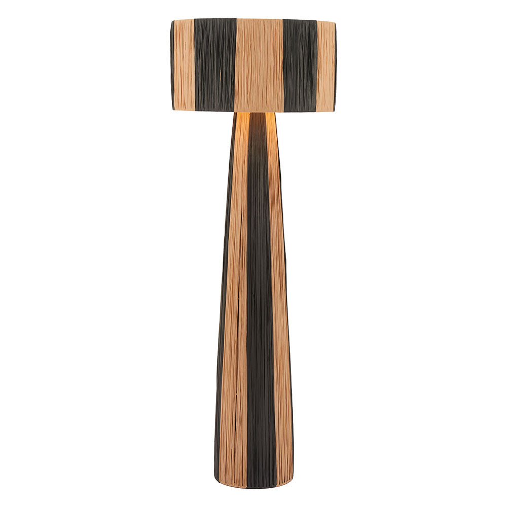 GALA FLOOR LAMP BLACK & NATURAL
