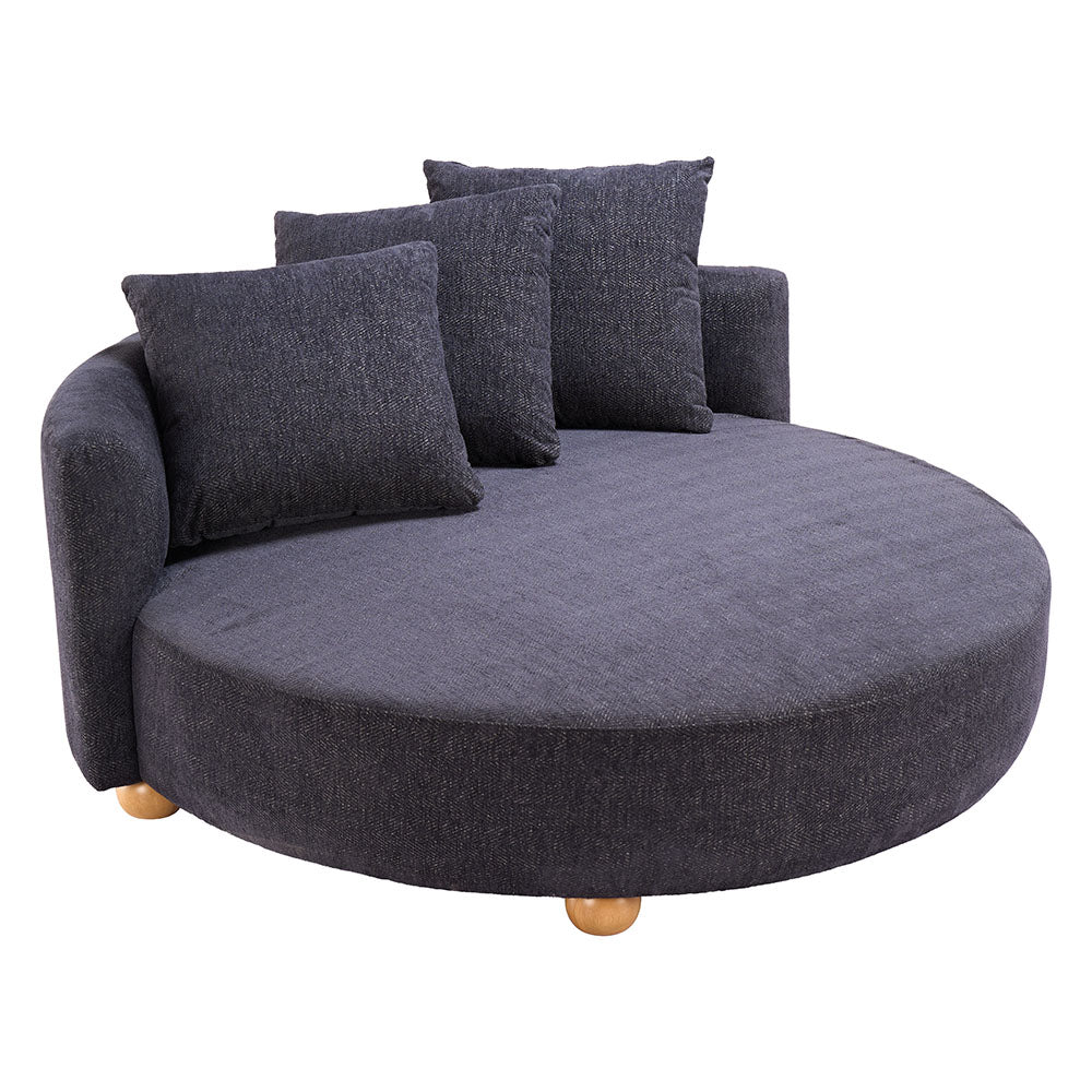 CLOUD ROUND CHAISE LOUNGE BLACK