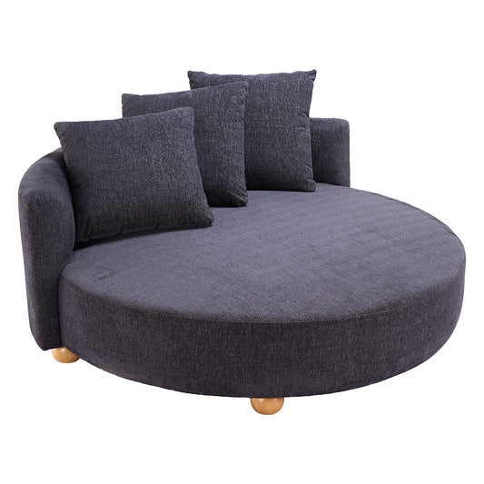 CLOUD ROUND CHAISE LOUNGE BLACK