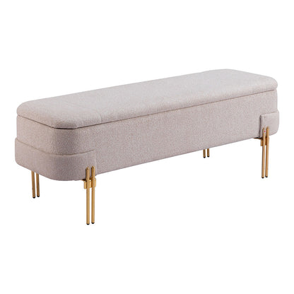 LEBRETON STORAGE BENCH OATMEAL BEIGE