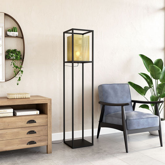 YVES FLOOR LAMP GOLD & BLACK