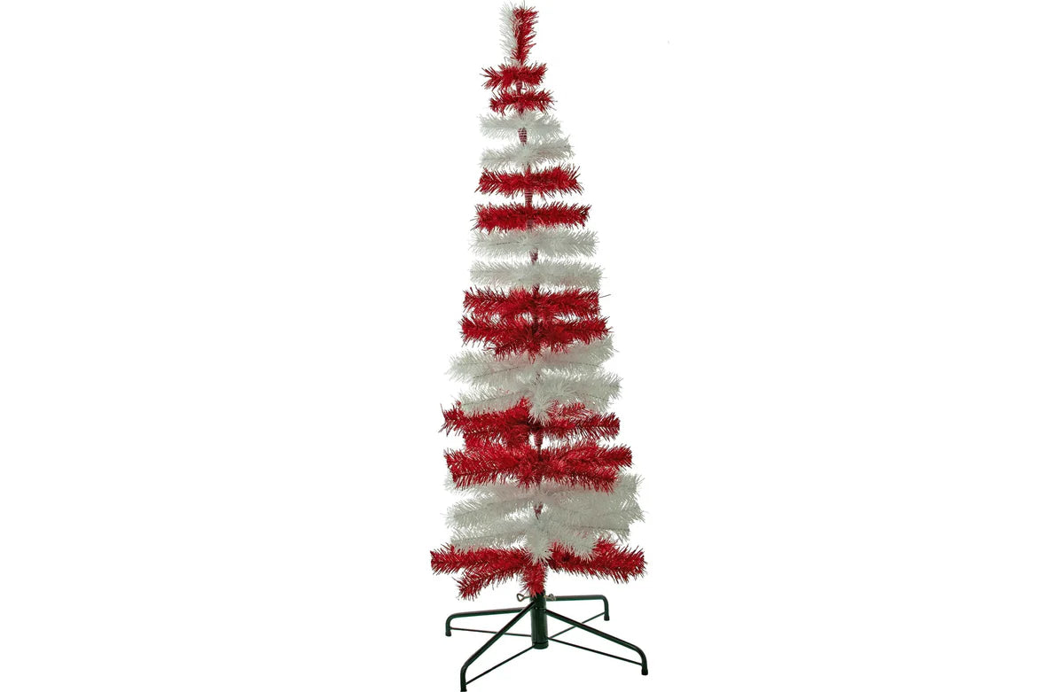 DR. SEUSS RED & WHITE TINSEL CHRISTMAS TREE