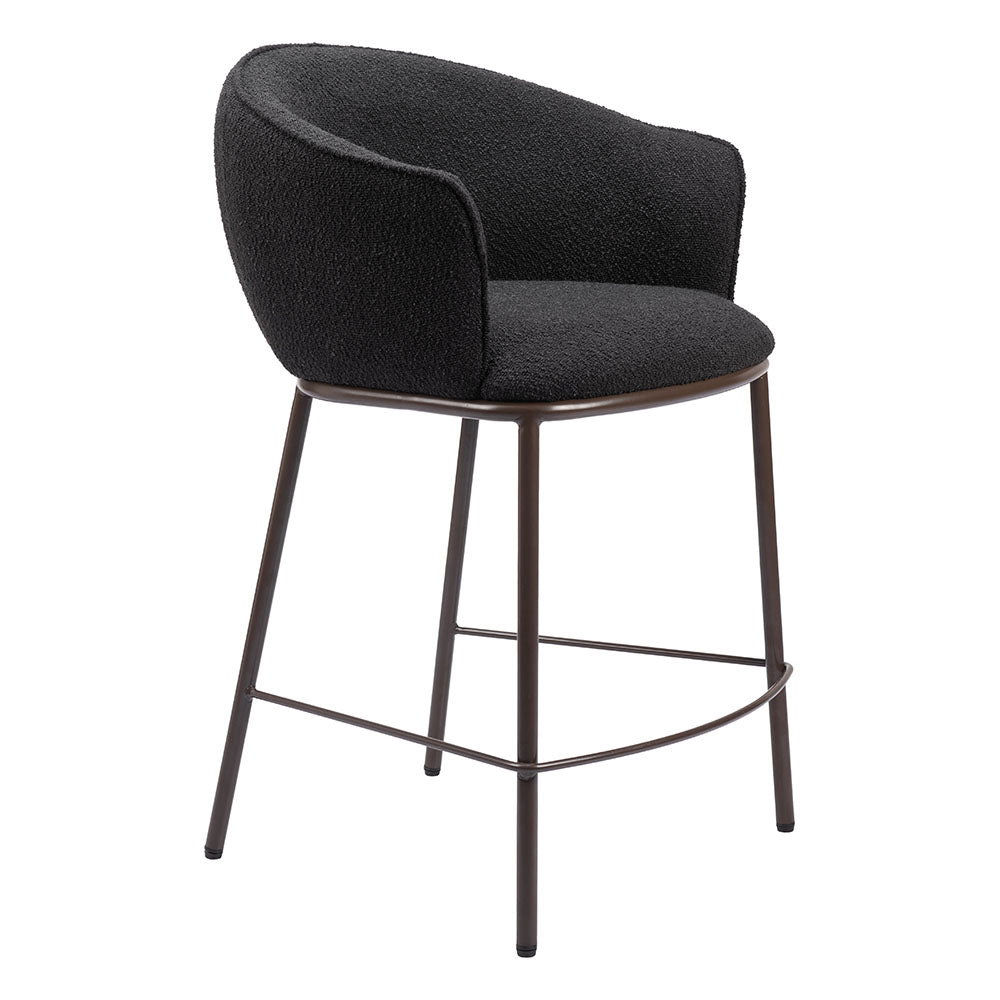 ESSEN COUNTER STOOL BLACK & BRONZE