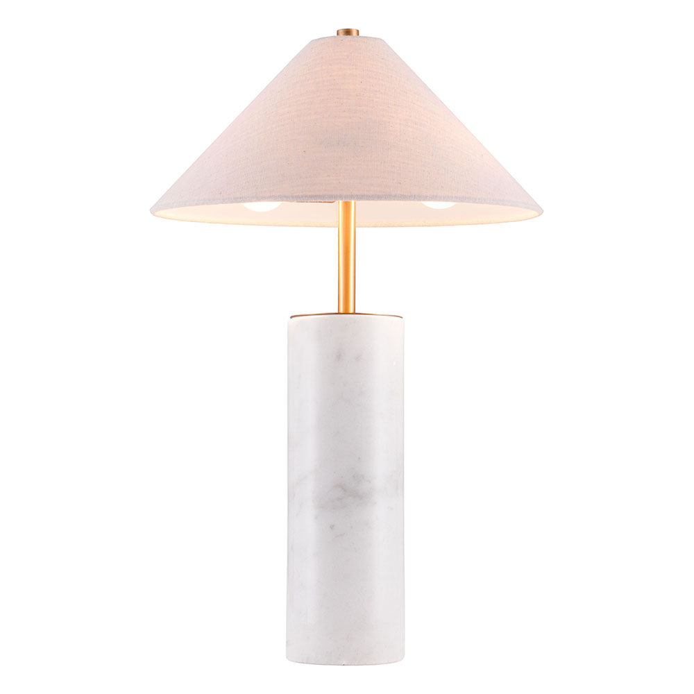 CIARA TABLE LAMP BEIGE & WHITE