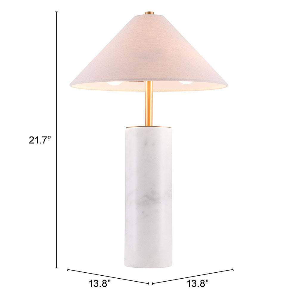 CIARA TABLE LAMP BEIGE & WHITE