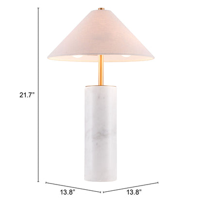 CIARA TABLE LAMP BEIGE & WHITE