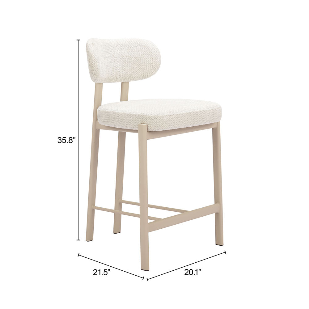 AUREA COUNTER STOOL LIGHT GRAY
