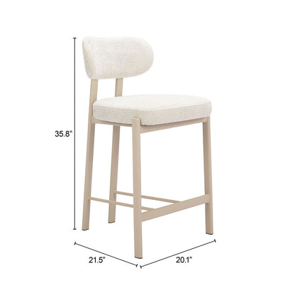 AUREA COUNTER STOOL LIGHT GRAY