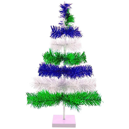 EARTH DAY LAYERED TINSEL TREES