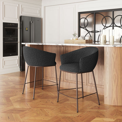 ESSEN COUNTER STOOL BLACK & BRONZE