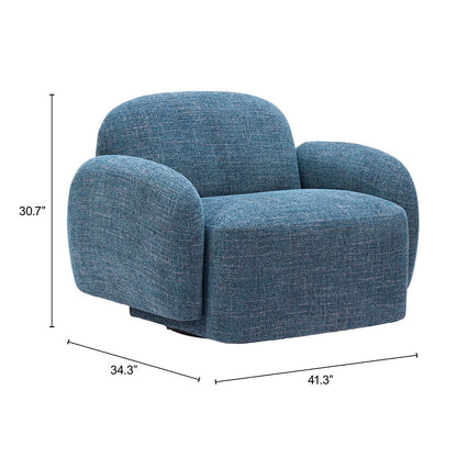 CLEO SWIVEL CHAIR BLUE