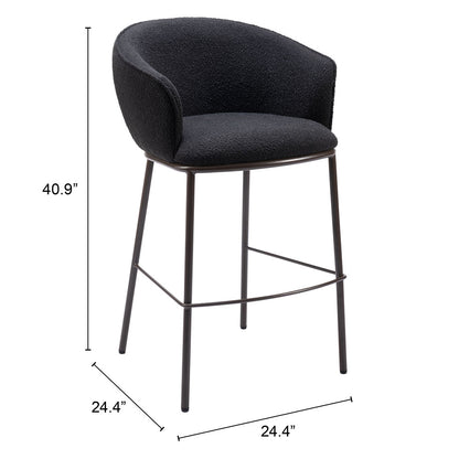ESSEN BARSTOOL BLACK & BRONZE
