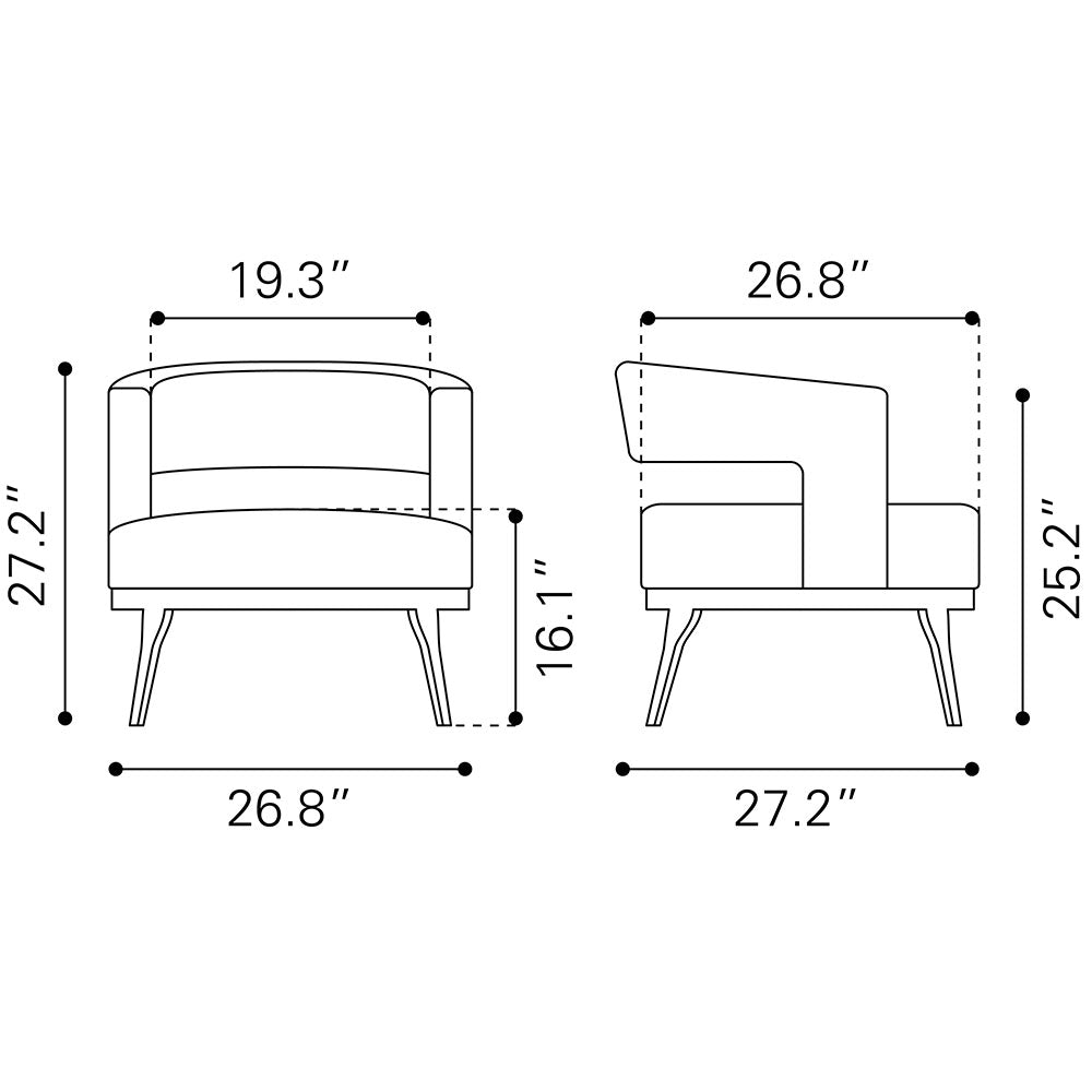 PENRYN ACCENT CHAIR SLATE GRAY