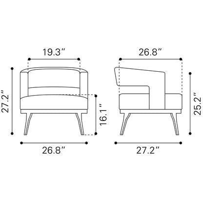 PENRYN ACCENT CHAIR SLATE GRAY