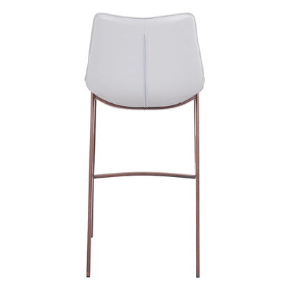 MAGNUS BARSTOOL WHITE & WALNUT
