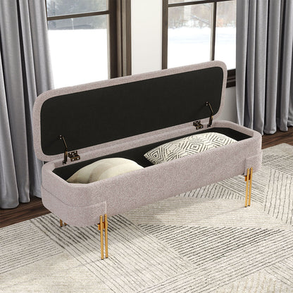 LEBRETON STORAGE BENCH OATMEAL BEIGE