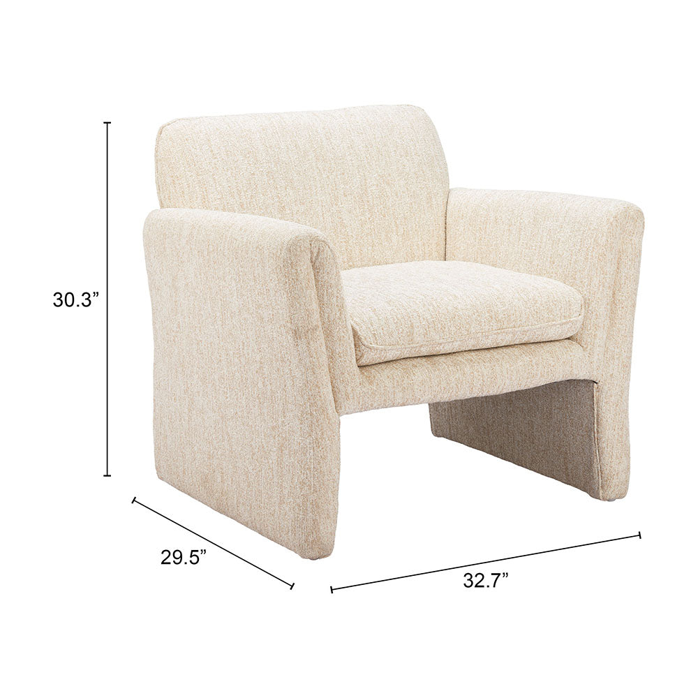 DOBRA ACCENT CHAIR OATMEAL BEIGE