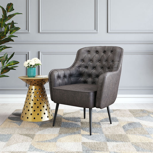 TASMANIA ACCENT CHAIR  VINTAGE BLACK