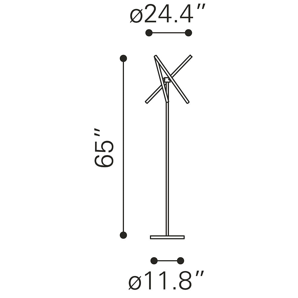 GARZA FLOOR LAMP BRASS