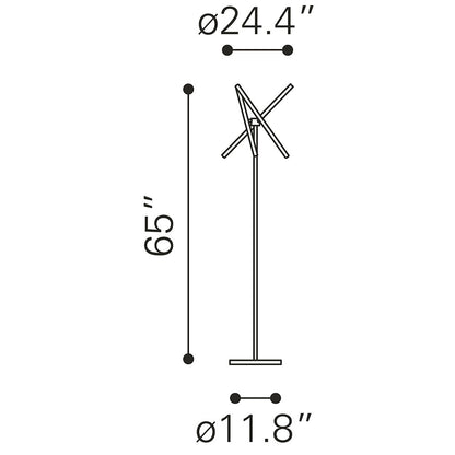 GARZA FLOOR LAMP BRASS