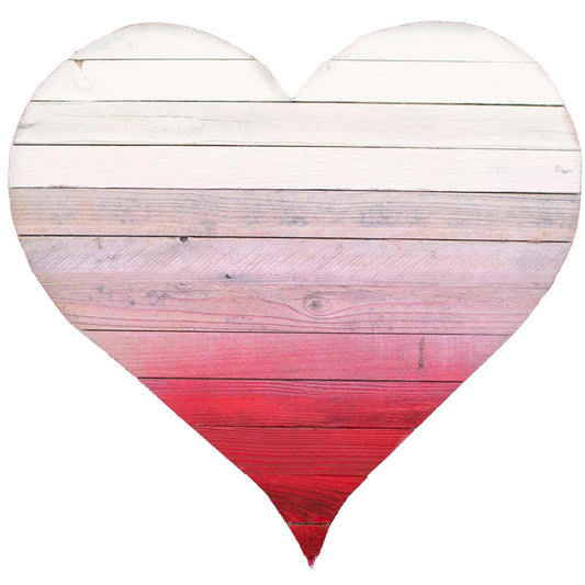 FADING WOODEN VALENTINE'S DAY HEART