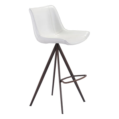 AKI BARSTOOL WHITE & WALNUT