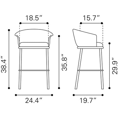 GARSTON BARSTOOL GRAY