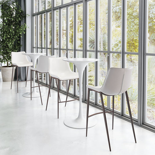 MAGNUS BARSTOOL WHITE & WALNUT
