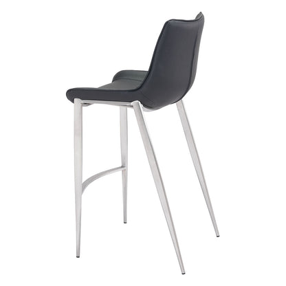 MAGNUS BARSTOOL BLACK & SILVER