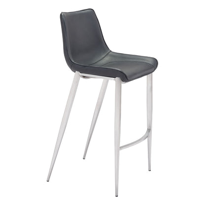 MAGNUS BARSTOOL BLACK & SILVER