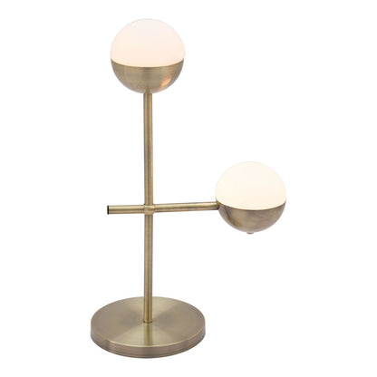 WATERLOO TABLE LAMP WHITE & BRONZE