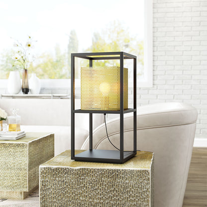 YVES TABLE LAMP GOLD & BLACK