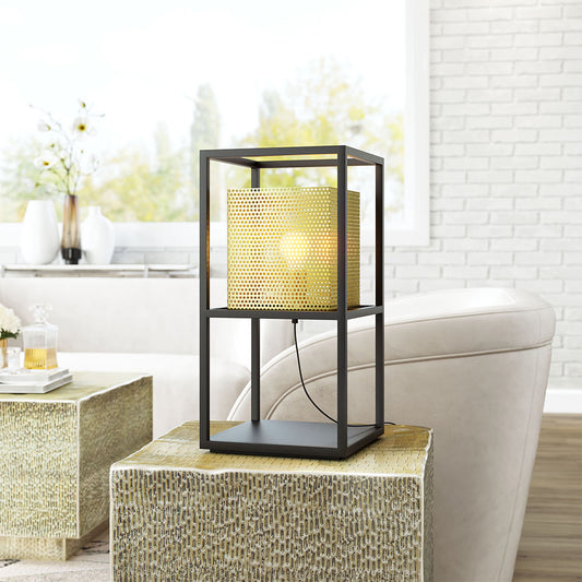 YVES TABLE LAMP GOLD & BLACK
