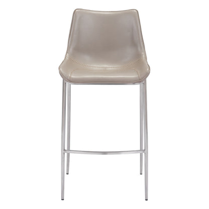 MAGNUS BARSTOOL BROWN & SILVER