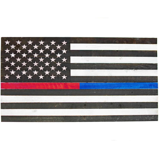 FIREFIGHTER'S & POLICE AMERICAN FLAGS
