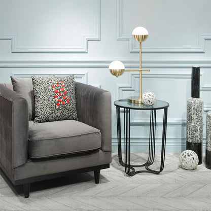 WATERLOO TABLE LAMP WHITE & BRONZE