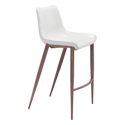 MAGNUS BARSTOOL WHITE & WALNUT