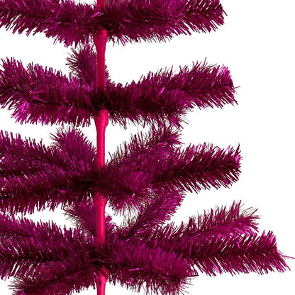 FUCHSIA TINSEL CHRISTMAS TREE