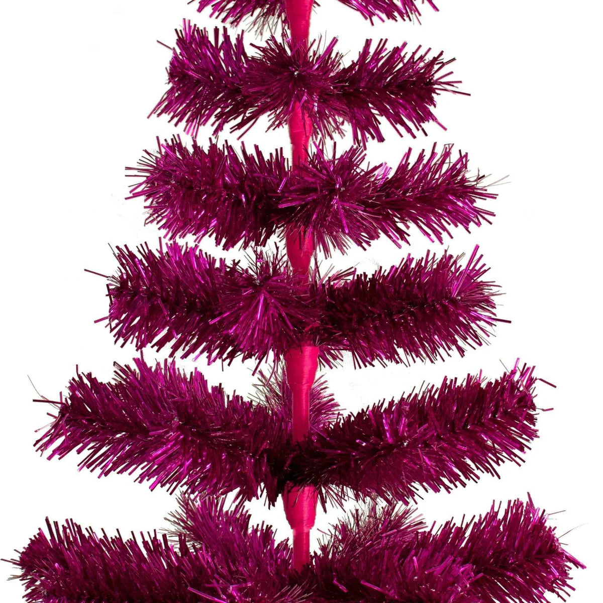 FUCHSIA TINSEL CHRISTMAS TREE