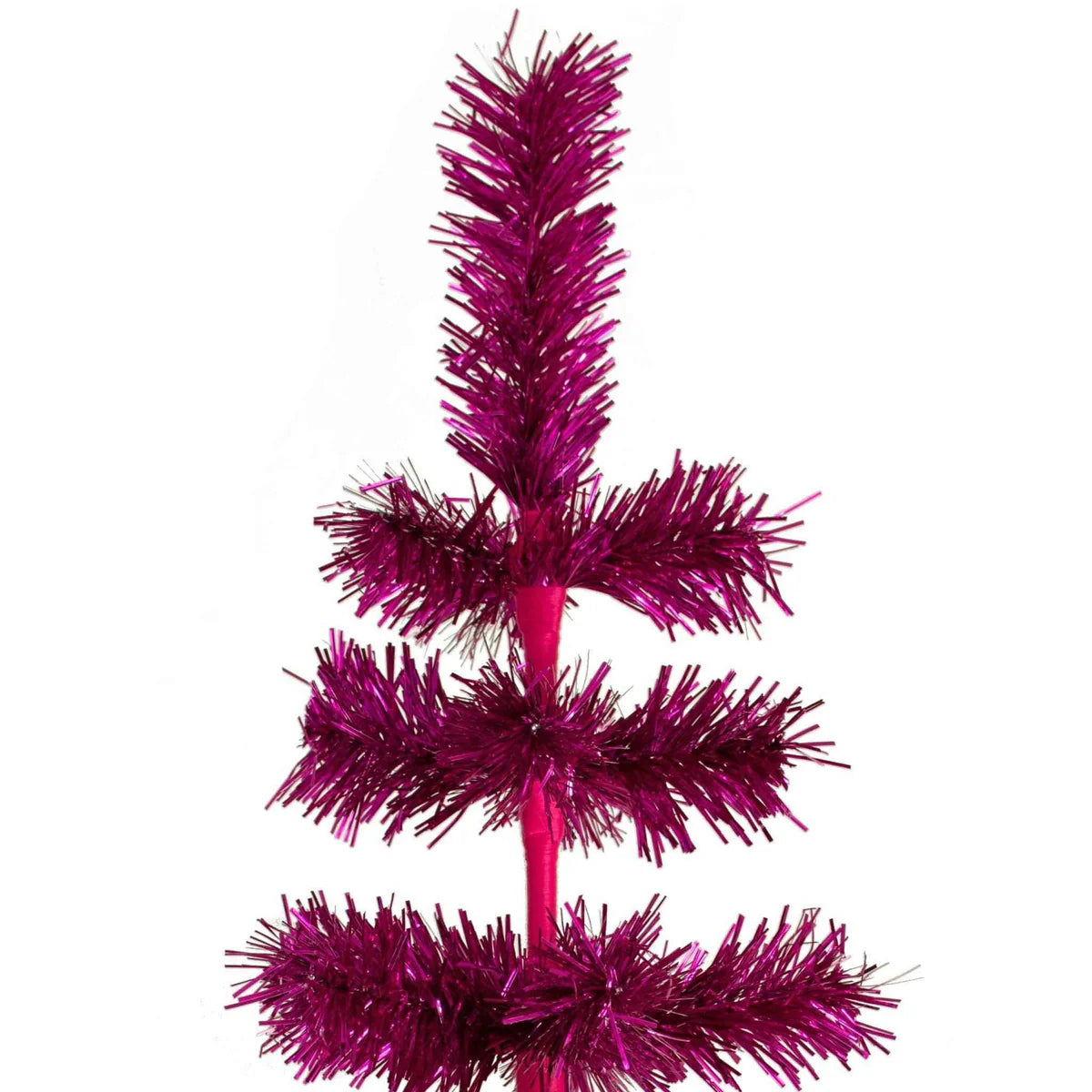 FUCHSIA TINSEL CHRISTMAS TREE