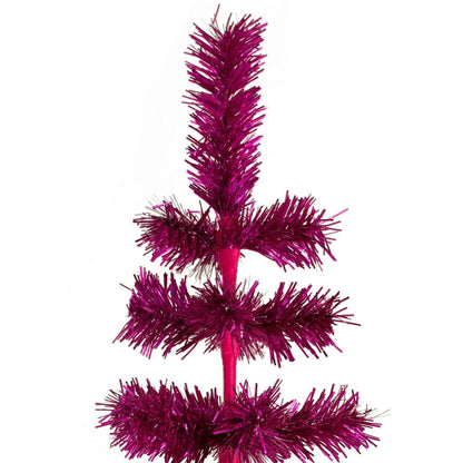 FUCHSIA TINSEL CHRISTMAS TREE