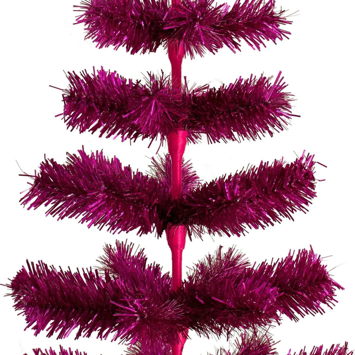 FUCHSIA TINSEL CHRISTMAS TREE