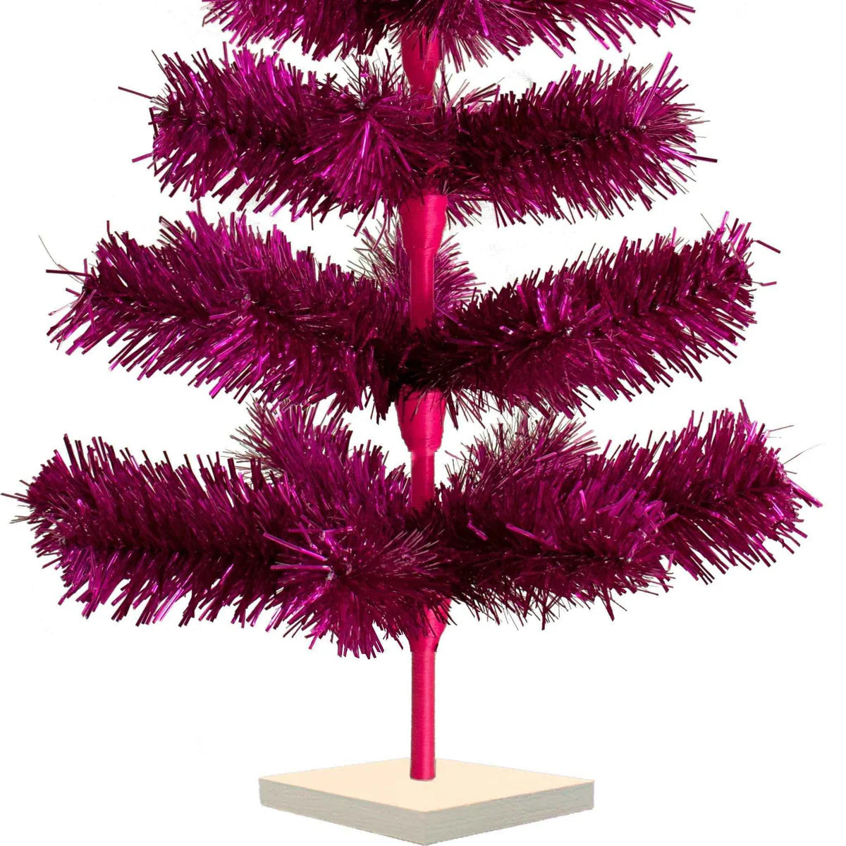 FUCHSIA TINSEL CHRISTMAS TREE