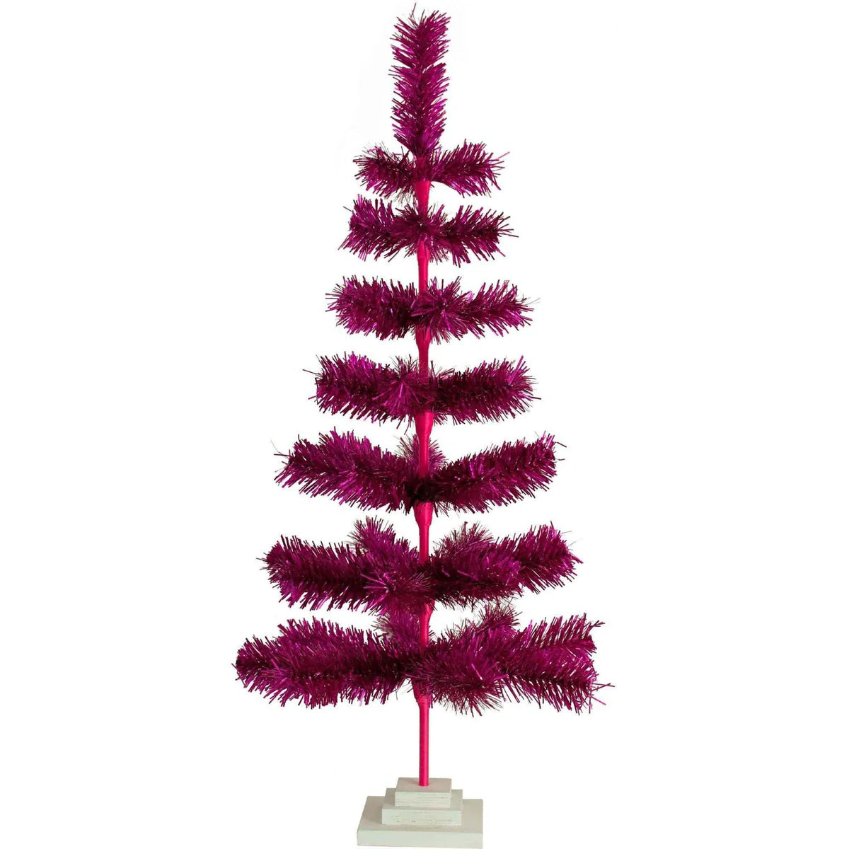FUCHSIA TINSEL CHRISTMAS TREE