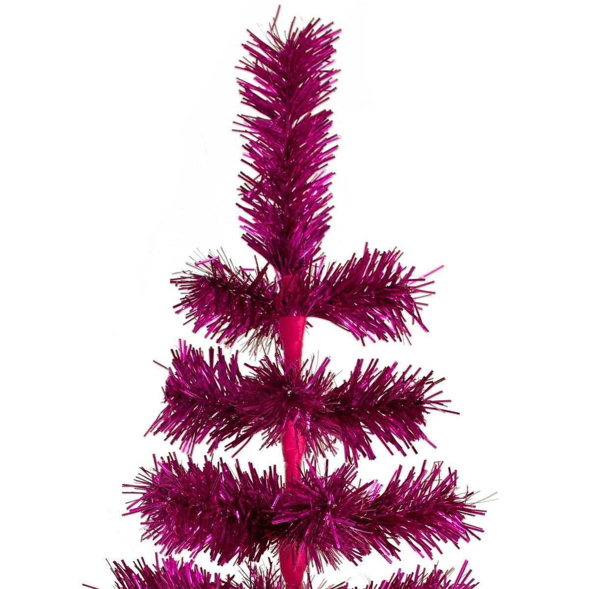 FUCHSIA TINSEL CHRISTMAS TREE
