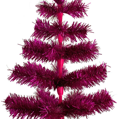 FUCHSIA TINSEL CHRISTMAS TREE
